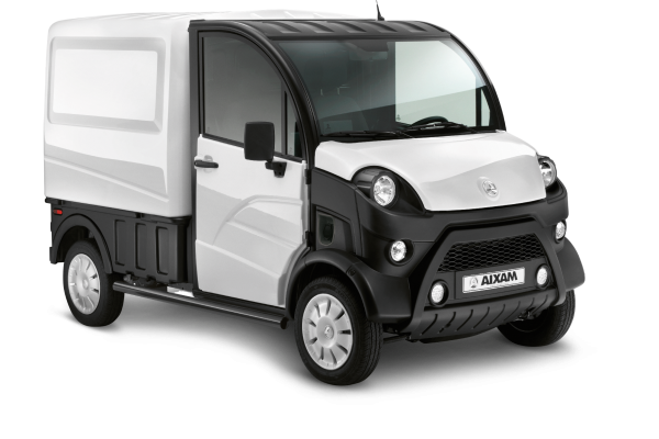 Minicar AIXAM e-Truck Vista 3/4 anteriore